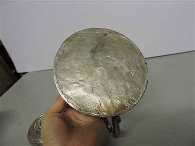 Lot 8 - An Indian silver two-handled sugar bowl and cover