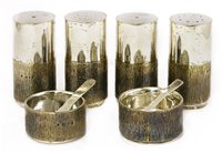 Lot 375 - Two modern threepiece condiment sets
