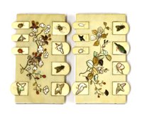 Lot 355 - Two Japanese ivory Shibayama bezique markers