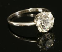 Lot 44 - A single stone diamond ring