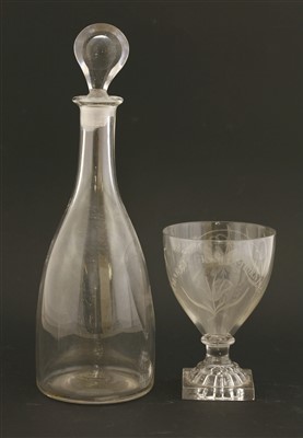Lot 211 - A glass decanter