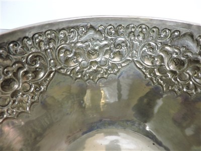 Lot 5 - A Thai silver bowl and a ladle