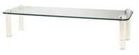 Lot 257 - A low glass and Lucite table