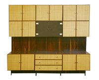 Lot 48 - A Pieff teak and rosewood wall system