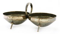 Lot 35 - A silver plated double 'bon bon' dish
