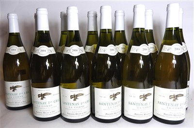 Lot 9 - Philippe Milan & Fils, Santenay 1ere Cru La Comme, 2004, twelve bottles
