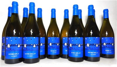Lot 9 - Henri Milan, La Carrée, Roussanne, 2010, twelve bottles (two boxes of six bottles)