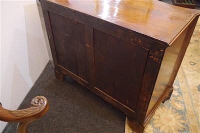 Lot 655 - A George III mahogany serpentine commode chest