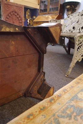 Lot 655 - A George III mahogany serpentine commode chest