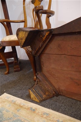 Lot 655 - A George III mahogany serpentine commode chest