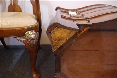 Lot 655 - A George III mahogany serpentine commode chest