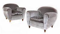 Lot 351 - A pair of Italian armchairs