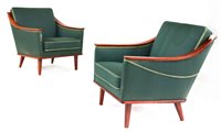 Lot 468 - A pair of Scandinavian lounge chairs