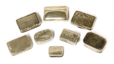 Lot 44 - Eight Georgian and Victorian silver vinaigrettes