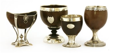 Lot 105 - Four coconut cups