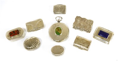 Lot 48 - Nine silver vinaigrettes