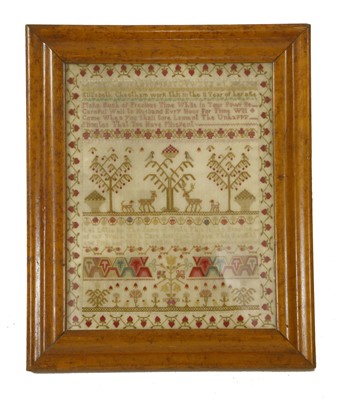 Lot 536 - A needlework sampler