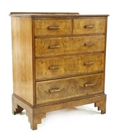 Lot 202 - An Art Deco walnut chest of drawers