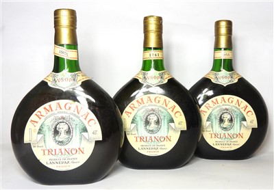 Lot 133 - Trianon Armagnac, 1955, two bottles and 1961, one bottle, three bottles in total