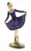 Lot 82 - A Goldscheider figure of a ice skater