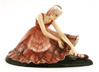 Lot 205B - A Goldscheider figure 'Swan Lake