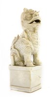 Lot 100 - A large Chinese blanc de Chine incense holder