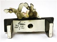Lot 95 - A Lenci figure of a couple rested on a bench