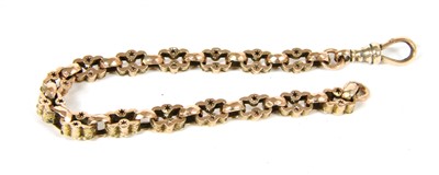 Lot 13 - A gold fancy faceted belcher and pierced link bracelet