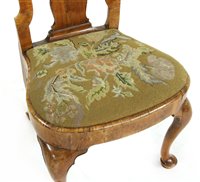 Lot 511 - A George I walnut single chair