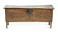 Lot 538 - A William and Mary elm-boarded chest