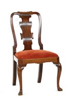Lot 541 - A George II walnut dining chair