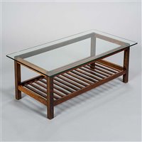 Lot 470 - A Brazilian jacaranda wood coffee table
