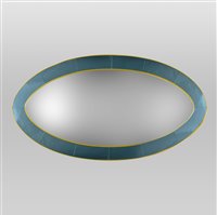 Lot 395 - A large Italian oval wall mirror