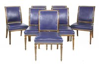 Lot 603 - A set of eight Edwardian rosewood single chairs