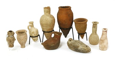 Lot 216 - Antiquities: ten clay vessels