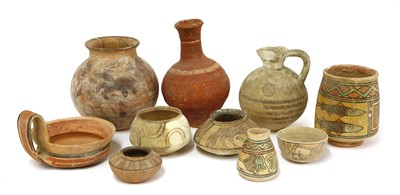 Lot 220 - Antiquities: ten Near Eastern painted clay vessels