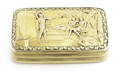 Lot 43 - A George III silver gilt snuff box