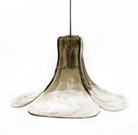 Lot 528 - A glass ceiling light
