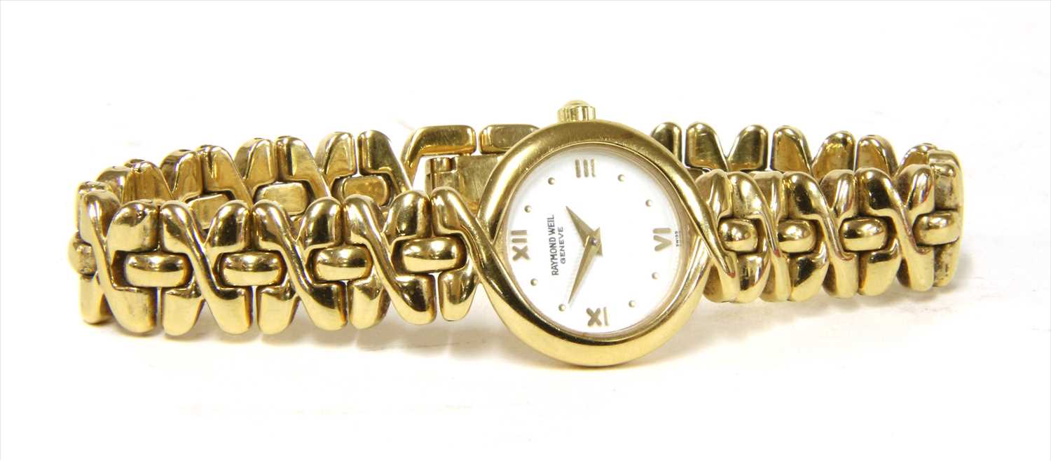 Raymond Weil gold plated watch Vintage Gold-Plated Raymond Weil Quartz Watch – Finchley Watches main image 3