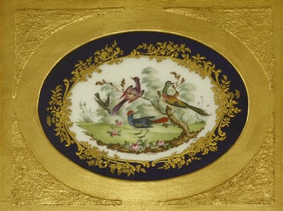 Lot 816 - A pair of Derby oval plaques