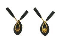 Lot 548 - A pair of Italian twin branch wall lights