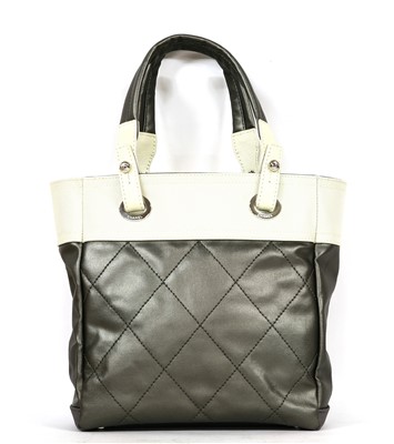 Lot 748 - A Chanel coated canvas Paris Biarritz tote handbag