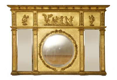 Lot 829 - A Regency gilt overmantel mirror