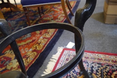 Lot 553 - A Regency oak, iron and marble-topped guéridon