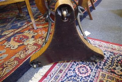 Lot 553 - A Regency oak, iron and marble-topped guéridon
