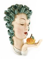 Lot 102 - A Keramos Pottery wall mask