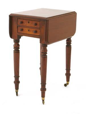 Lot 379 - A Victorian mahogany worktable