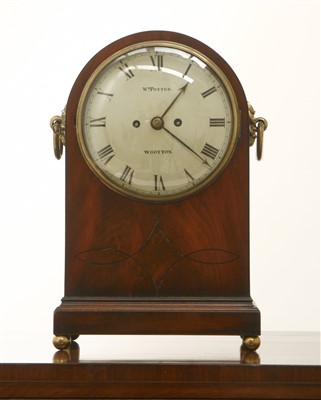 Lot 153 - A Regency strung mahogany mantel clock