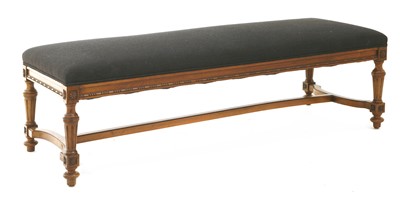 Lot 252 - A French walnut window seat