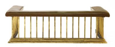 Lot 109 - A brass club fender